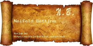 Neifeld Bettina névjegykártya